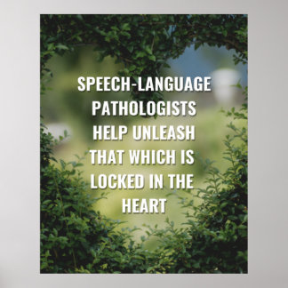 Tal Therapist (SLP) Office Poster