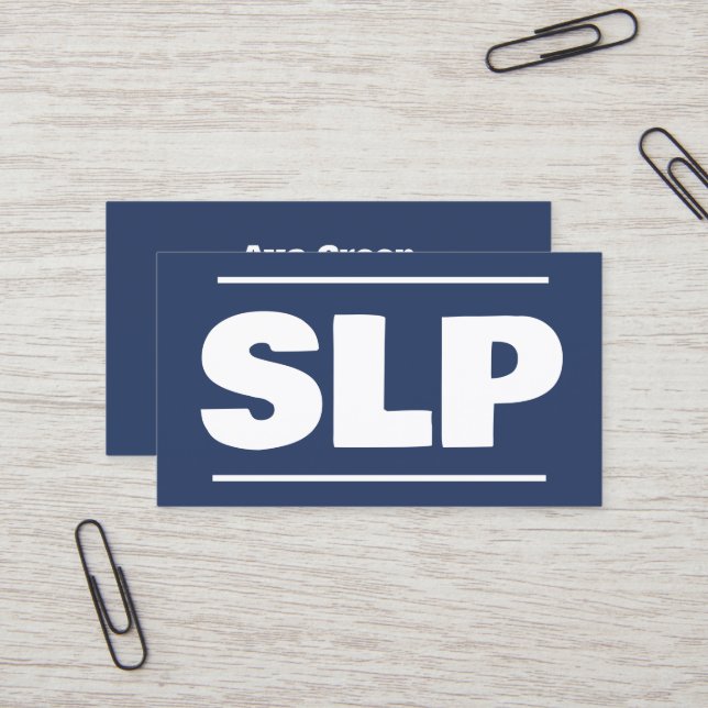 Tal Therapist SLP Visitkort (Fram/Back In Situ)