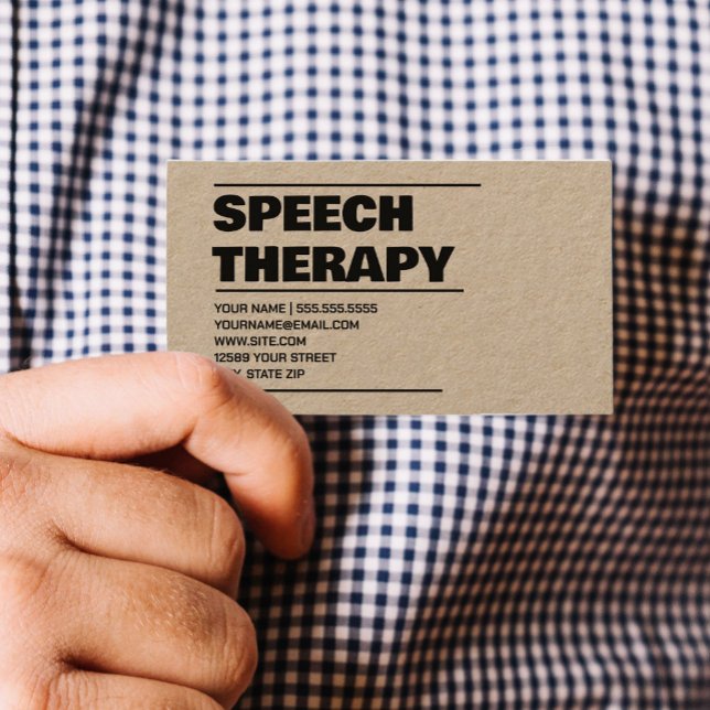 Tal Therapist Visitkort (SLP Speech Therapist Business Cards)