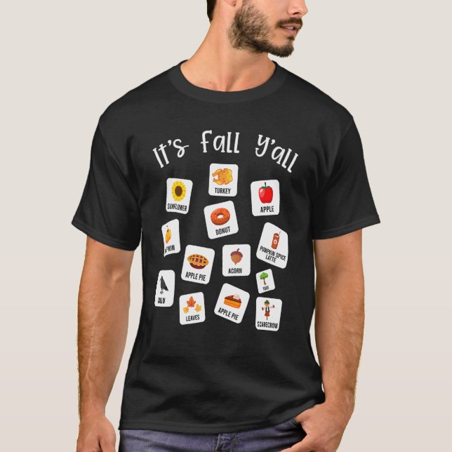 Tal Therapy Aac Slp Fall Tal Language Pathol T Shirt (Framsida)