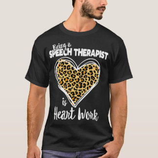 Tal Therapy Cute Leopard Play Gift för Tal T Shirt