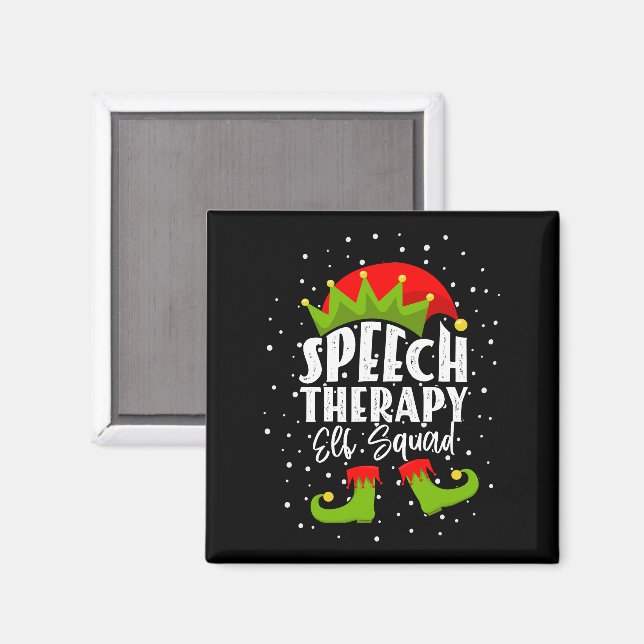 Tal Therapy Elf Squad jul SLP Therapist Magnet (Front/Back)
