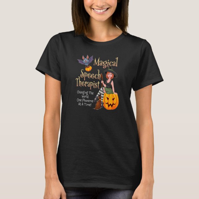 Tal Therapy Halloween Magic Therapist Witch W T Shirt (Framsida)