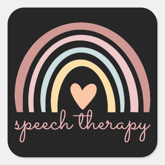 Tal Therapy I Fyrkantigt Klistermärke (Framsida)