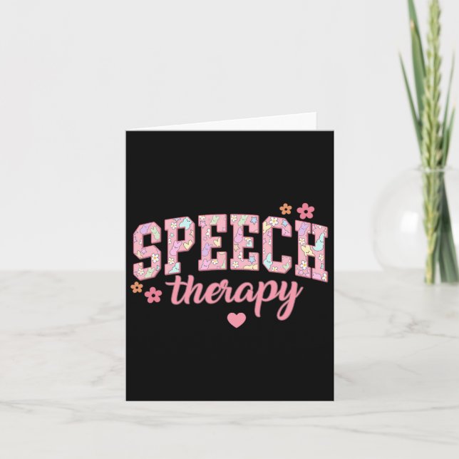 Tal Therapy Påsk Communication Therapist Slp Kort (Framsida)