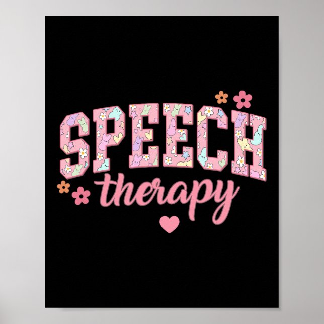 Tal Therapy Påsk Communication Therapist Slp Poster (Framsidan)