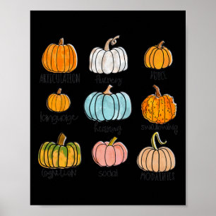 Tal Therapy Pumpkin Sped Teacher SLP Neurodive Poster