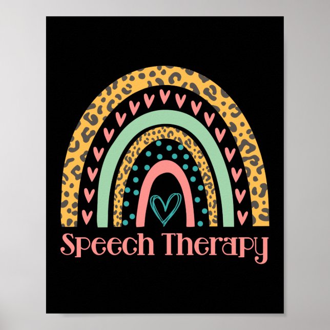 Tal Therapy Rainbow Tal språkpatolog Poster (Framsidan)