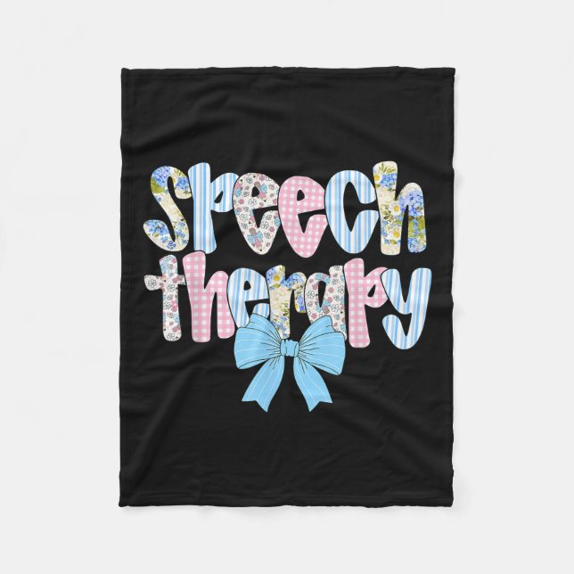 Tal Therapy Retro Groovy Language Patholog T Fleecefilt (Framsidan)
