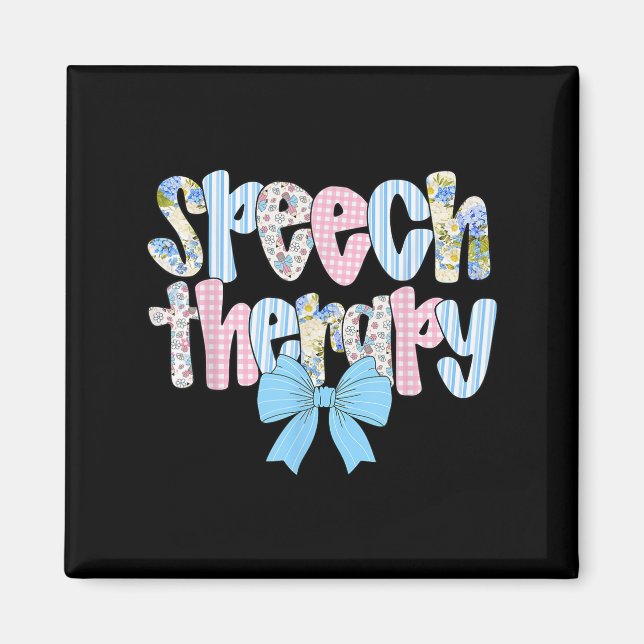Tal Therapy Retro Groovy Language Patholog T Magnet (Framsidan)