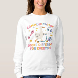 Tal Therapy SLP Fånig Goose Communication Ser ut T Shirt