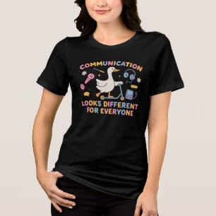Tal Therapy SLP Fånig Goose Communication Ser ut T Shirt