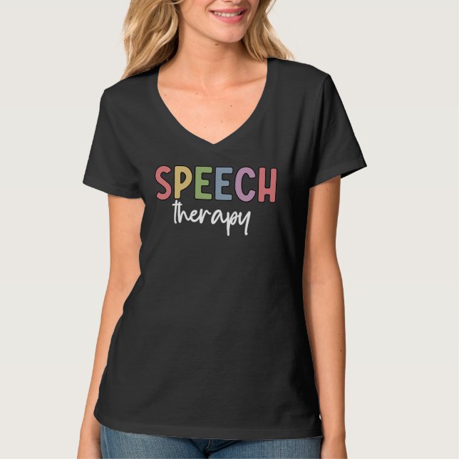 Tal Therapy SLP Tal-patologer T Shirt (Framsida)