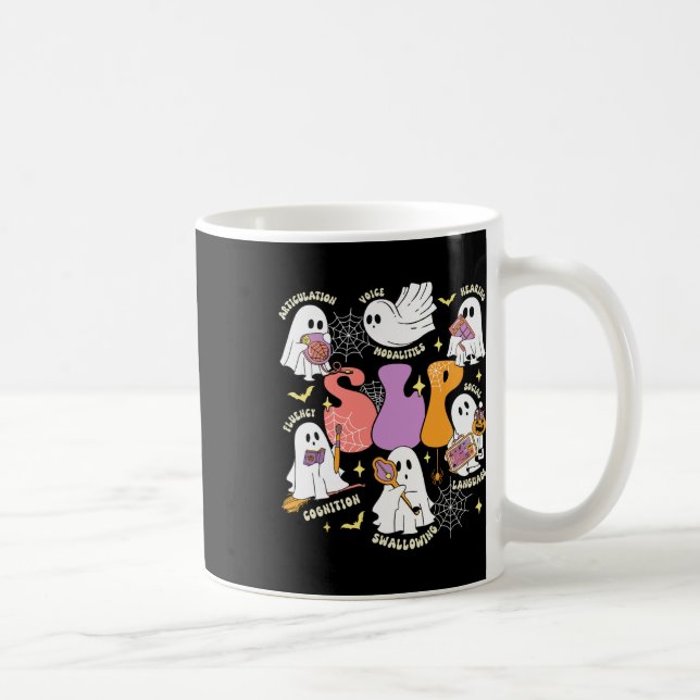Tal Therapy Spooky Slp Halloween Cute Ghost Kaffemugg (Höger)