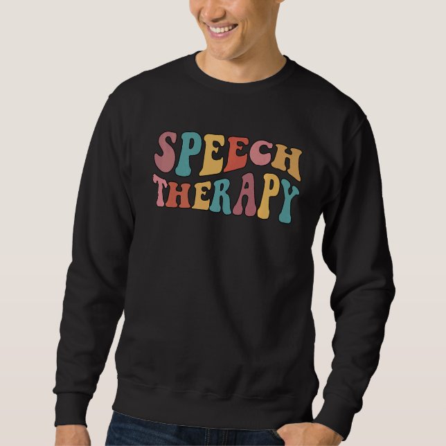Tal Therapy Tal språkpatolog Therapi Lång Ärmad Tröja (Framsida)