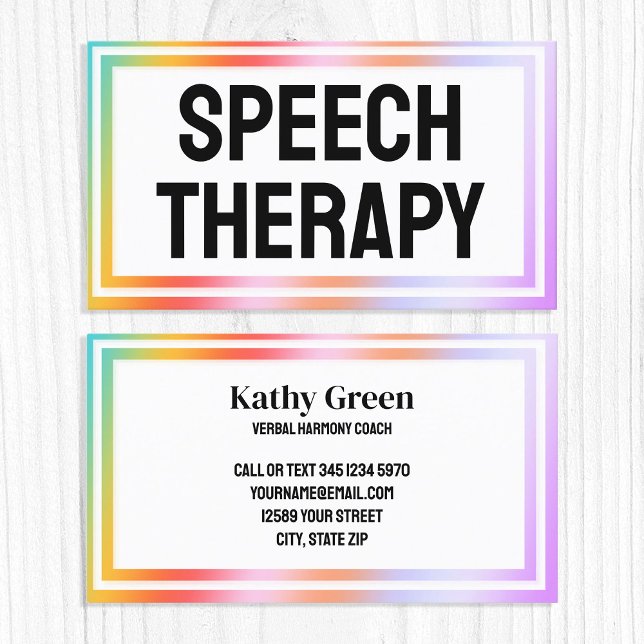 Tal Therapy Visitkort (Speech Therapy Business Cards)
