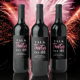 Tala 30 till mig 30års födelsedag Party favors Vinflaska Etikett