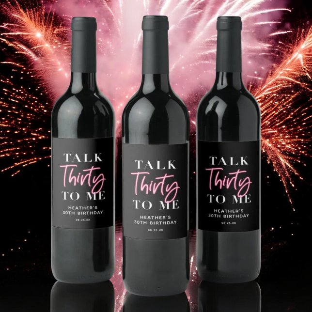 Tala 30 till mig 30års födelsedag Party favors Vinflaska Etikett (Skapare uppladdad)