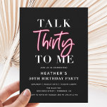 Tala 30 till mig 30års födelsedag Party Inbjudningar<br><div class="desc">Prata 30 till mig 30års födelsedag-inbjudningar med minimalistisk Neutralt Rosa 40 timmar Födelsedagsfest 30 30års födelsedag-partiinbjudan | Inbjudan till Vuxens födelsedag | Modern 30:e inbjudan | Födelsedagsfirande</div>