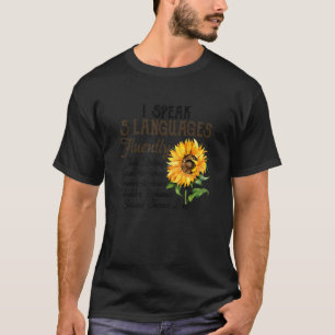 Tala 5 språk Fluent Bookish Smut Reader Boo T Shirt