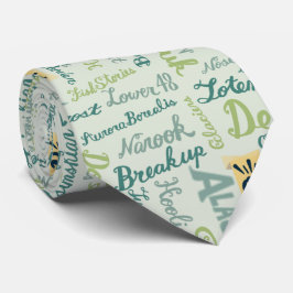 Tala Alaska! Grönt Tie Slips