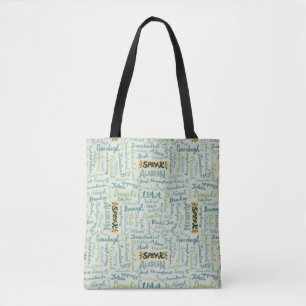 Tala Alaska! Tote Bag Tygkasse