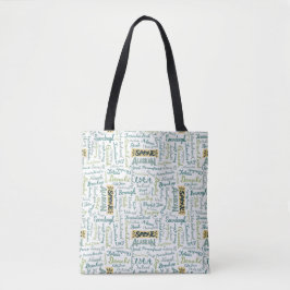Tala Alaska! White Tote Bag Tygkasse