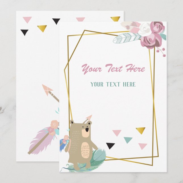 Tåla alla evenemangsinbjudningar inbjudningar (Fram/baksida)