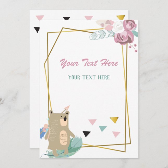 Tåla alla evenemangsinbjudningar inbjudningar (Fram/baksida)