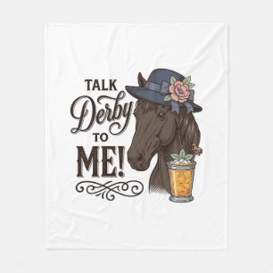 Tala Derby med mig Häst Vintage Gravyr T-shirt_1 Fleecefilt