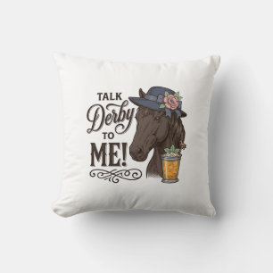Tala Derby med mig Häst Vintage Gravyr T-Shirt_1 Kudde