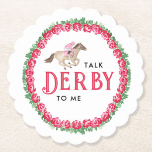Tala Derby med mig Hästkapplöpning Derby Bröllop Underlägg Papper