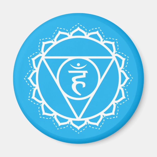 Tala ditt sanningsblått Throat Chakra Magnet (Framsidan)