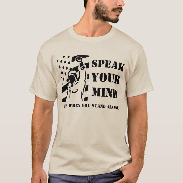 Tala ditt sinne T-Shirt (Framsida)