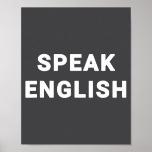 Tala engelska Roligt citat Poster