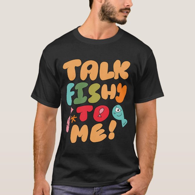 Tala fiskt med mig (Creme) T Shirt (Framsida)