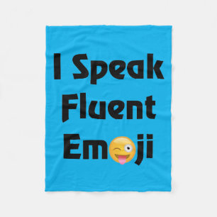 Tala flytande Emoji Fleecefilt