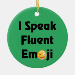 Tala flytande Emoji Julgransprydnad Keramik