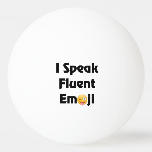 Tala flytande Emoji Pingisboll (Framsidan)