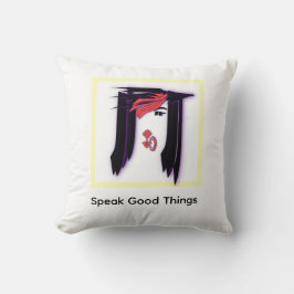 Tala goda saker Ansiktsdesign Kudde
