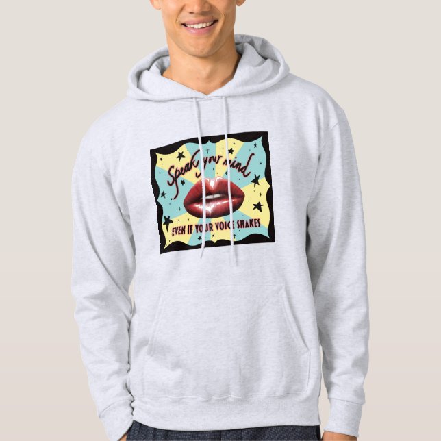 Tala i sinnet, rösta, aktivist hoodie (Framsida)