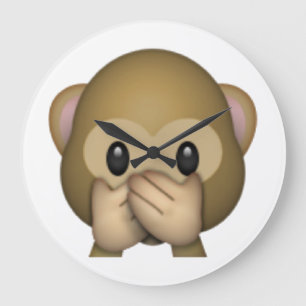 Tala ingen ond apa - Emoji Stor Klocka