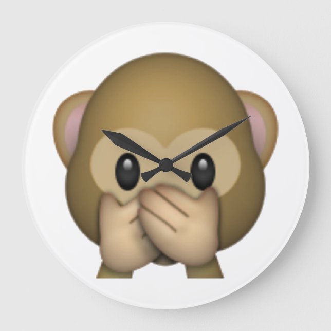 Tala ingen ond apa - Emoji Stor Klocka (Framsida)