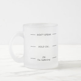 Tala inte! Lustigt glaskaffe Mugg