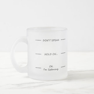 Tala inte! Lustigt glaskaffe Mugg