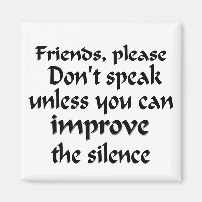 Tala inte om magnet (Framsidan)