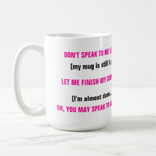 Tala inte till mig…., kaffemugg
