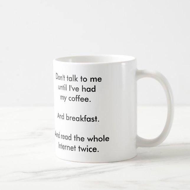 "Tala inte till mig" kaffemuggen Kaffemugg (Höger)