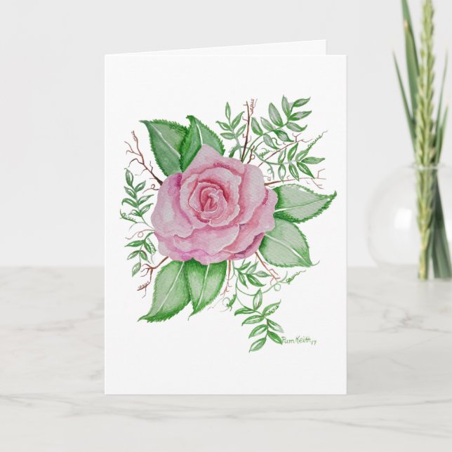 Tala Jesus Rosa ros hälsningskort Tack Kort (Framsida)