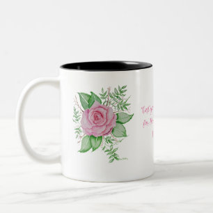 Tala Jesus Rosa ros Två-Tonad Mugg